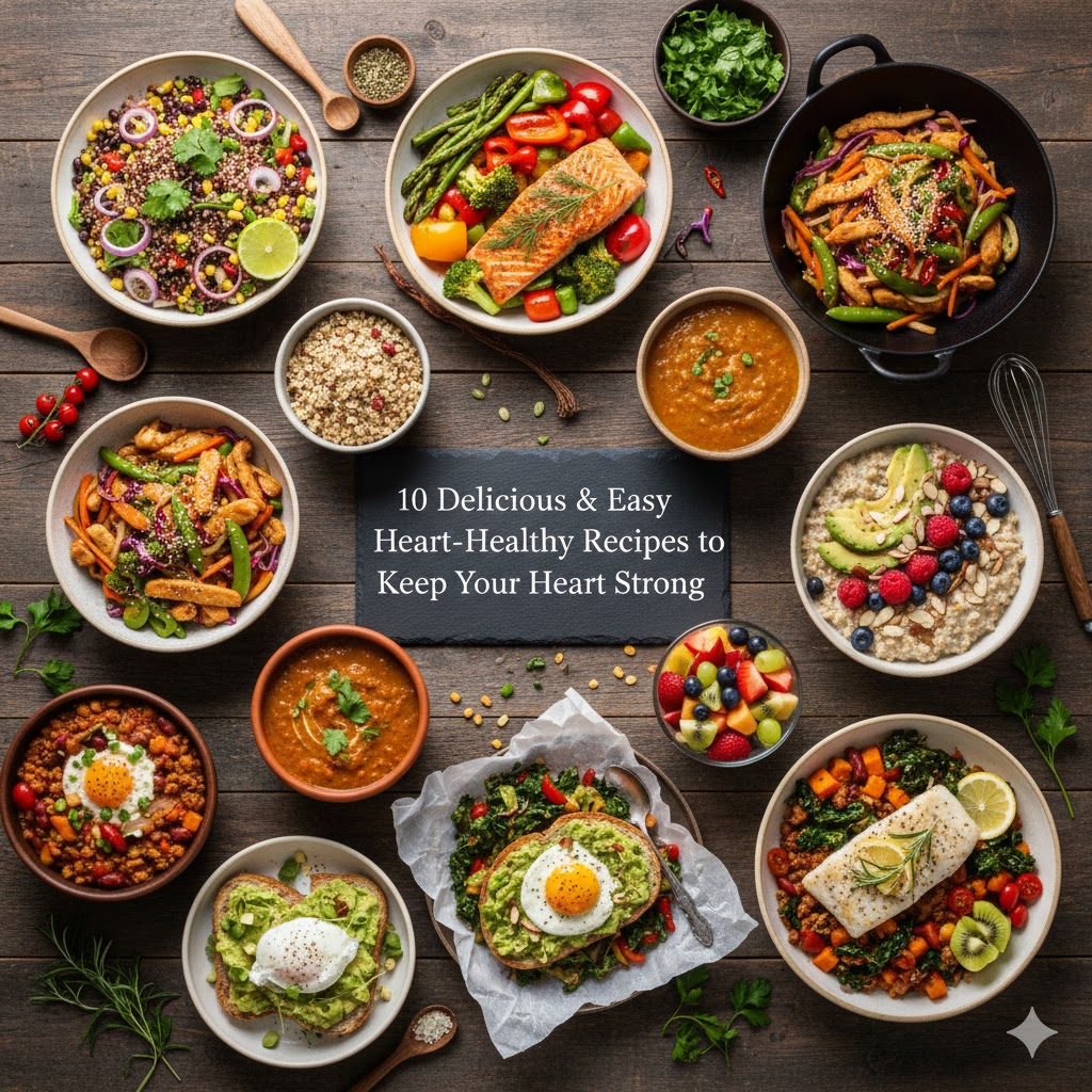 10 Delicious & Easy Heart-Healthy Recipes to Keep Your Heart Strong