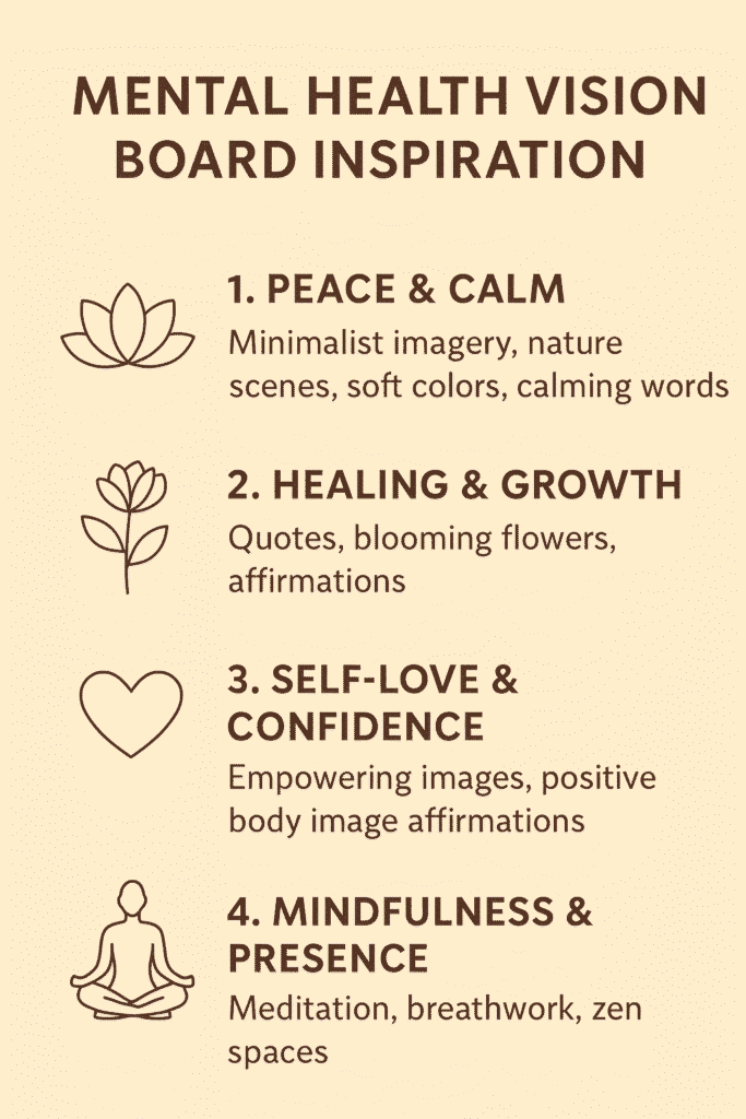 mental health vision board inspiration