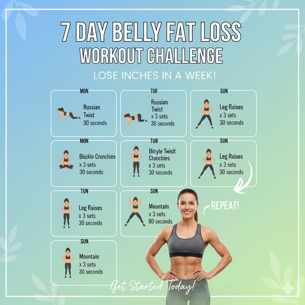 belly fat loss workout 7 days